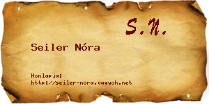 Seiler Nóra névjegykártya